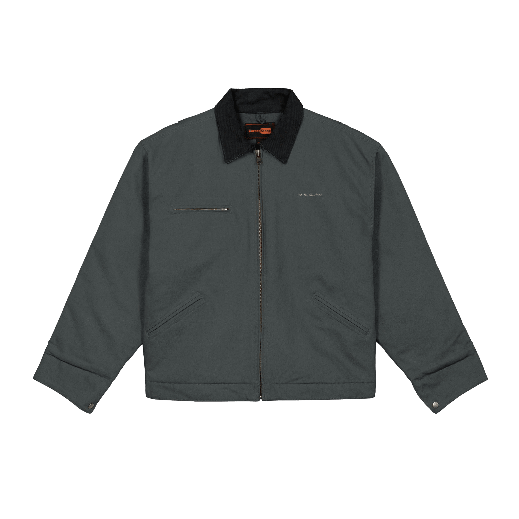 THBC Duck Cloth Work Jacket - Charcoal - The HeartBreak Club